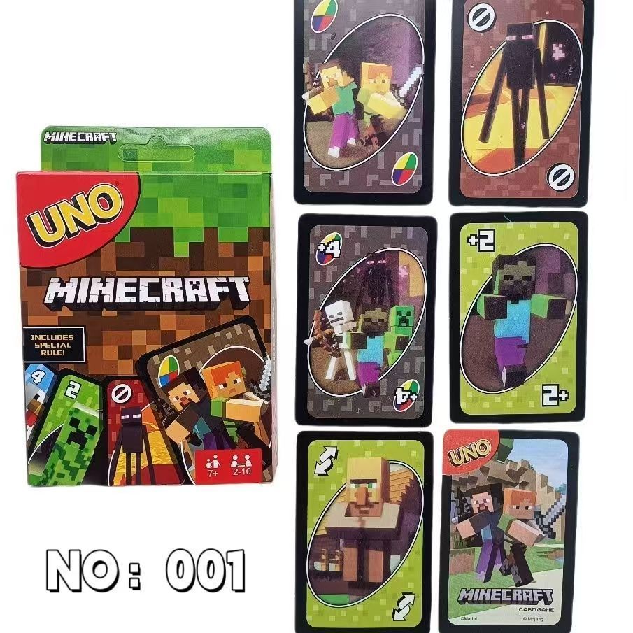 Party Games Night - Jogo de cartas UNO Minecraft Edition,