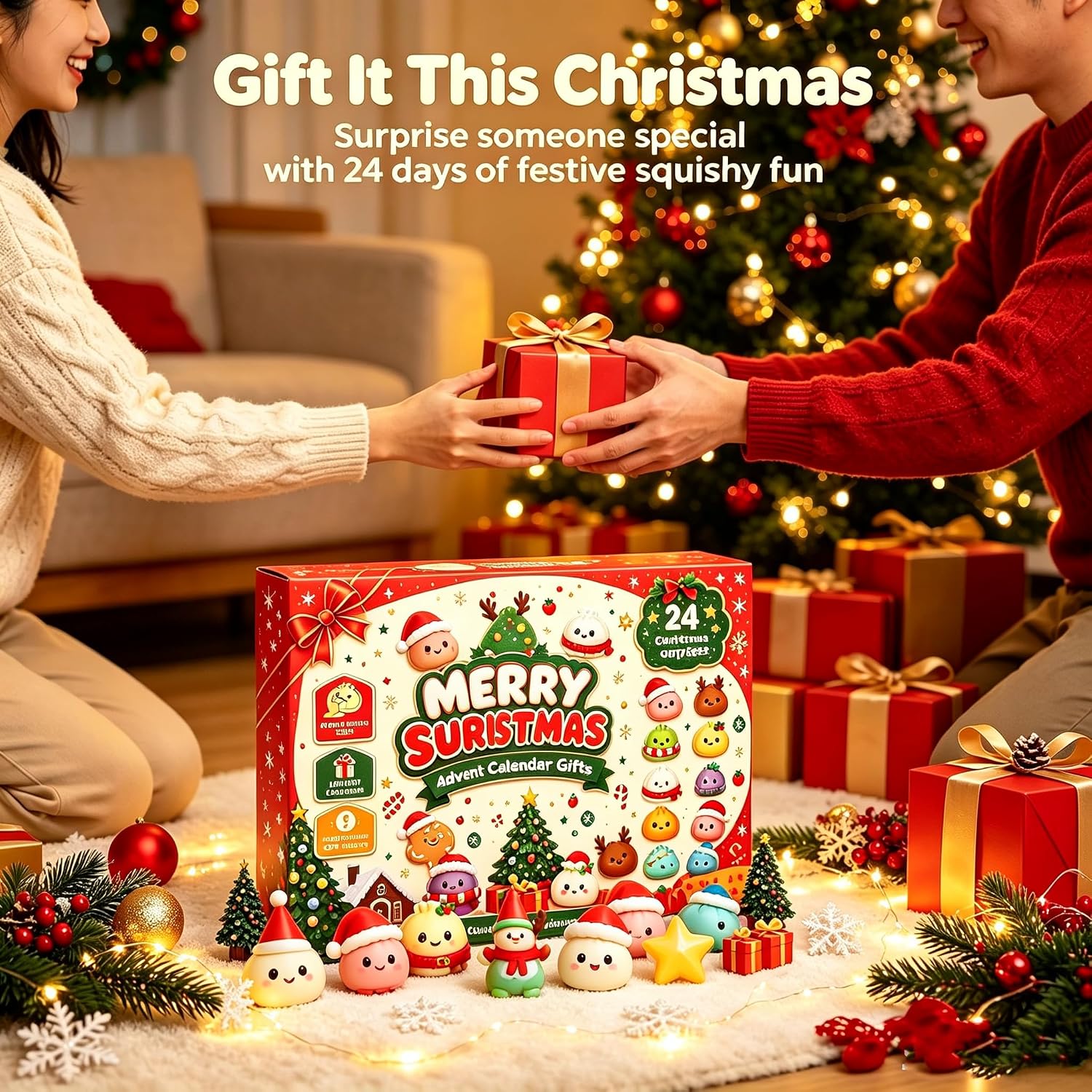 Calendário do Advento Squishy  - Party Games For Christmas avaliação e preço